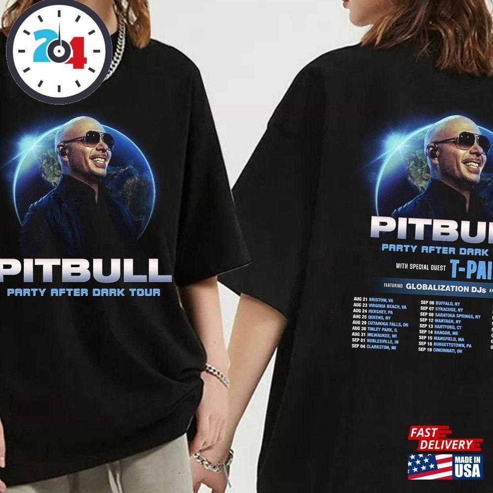 Pitbull Party After Dark Tour  Shirt Fan  T-Shirt 2 Sided